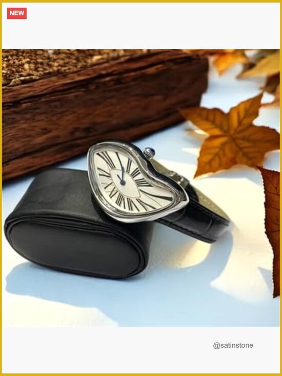Creative Melting Unisex Watch Small Vintage Roman Numeral Dial Waterproof main image 6